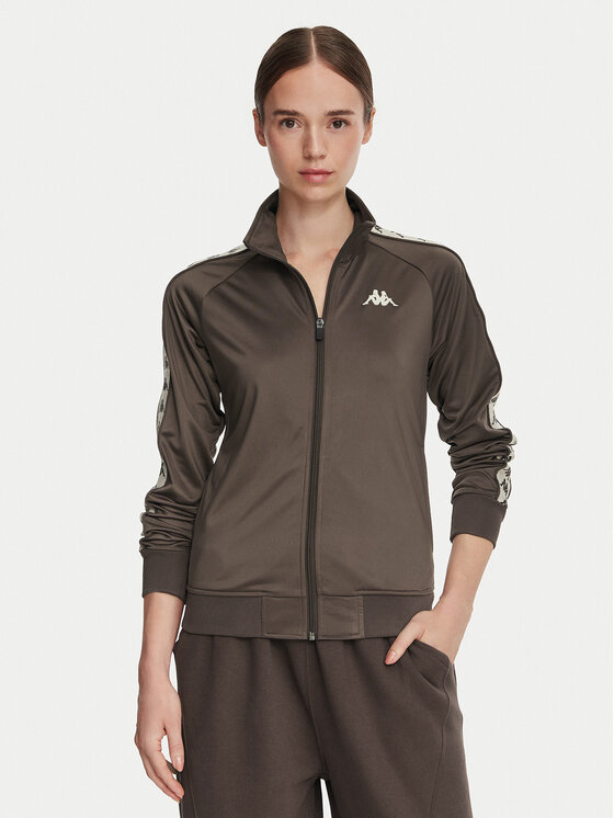 Kappa Majica dugih rukava 222 Banda Wanniston Slim 301PSC0 Smeđa Regular Fit