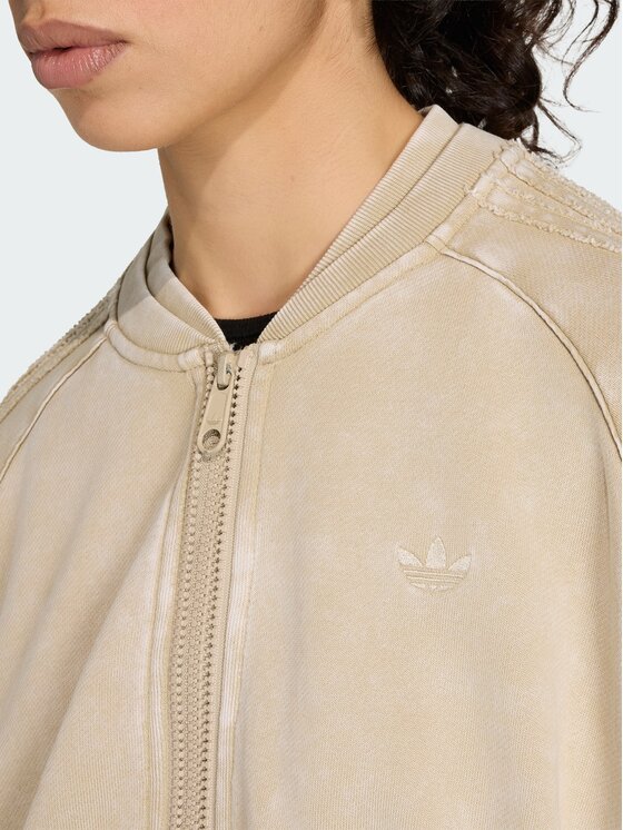 adidas adidas Μπλούζα Sst Double Layered Cropped Track Top KT2228 Μπεζ Regular Fit