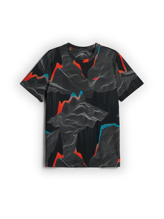 4F 4F T-Shirt NIGHT RUN Czarny Regular Fit