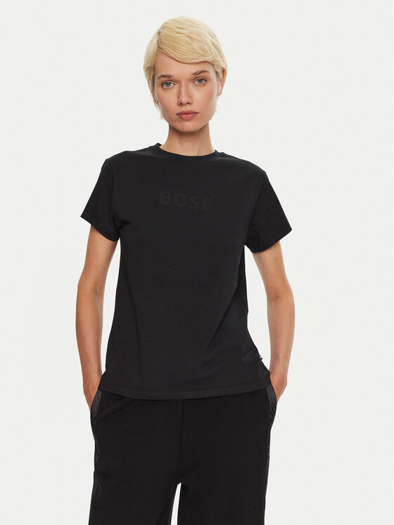 Boss T-krekls 50527303 Melns Relaxed Fit