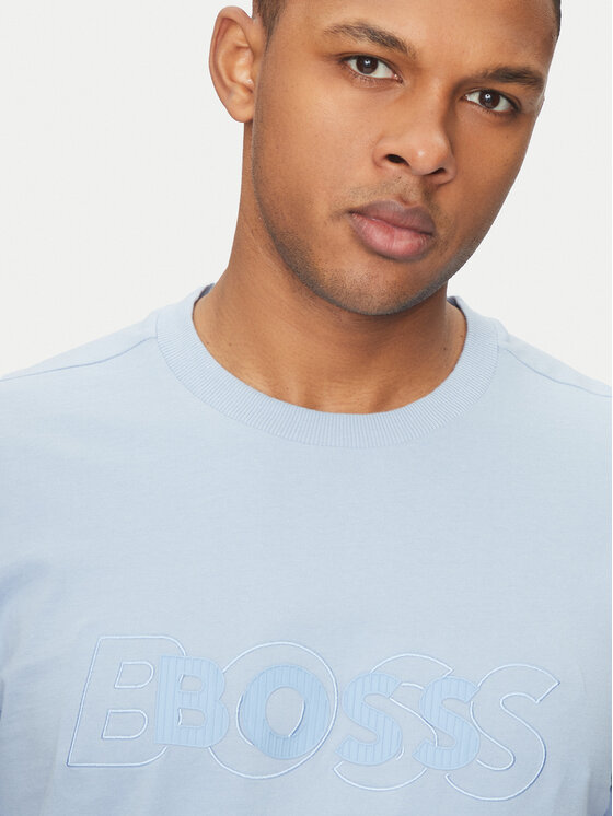 BOSS BOSS T-Shirt 50531271 Błękitny Regular Fit