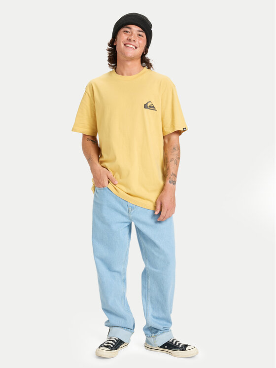 Quiksilver Quiksilver T-shirt Ev Mini Logo Ss EQYZT08181 Bež Regular Fit