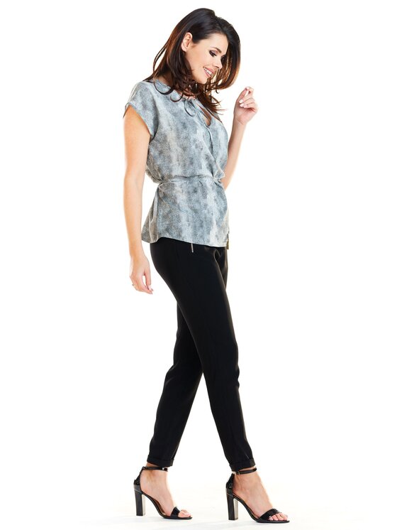 Awama Awama Bluzka A278 Szary Basic Fit