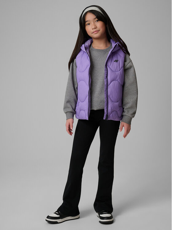 4F 4F Kamizelka OUTERWEAR Fioletowy Regular Fit