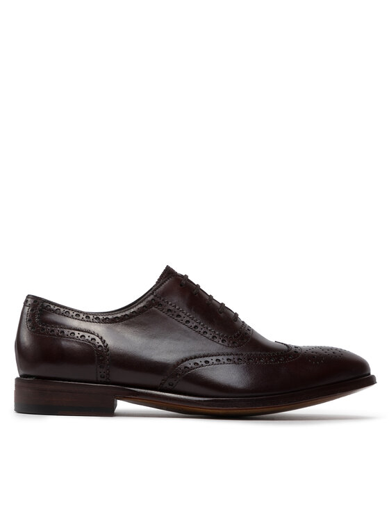 Pantofi Lord Premium Brogues 5501 Middle Brown L06