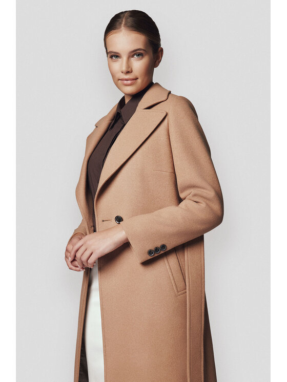 Lancerto Lancerto Płaszcz zimowy Nessane PC073224000002 Beżowy Regular Fit