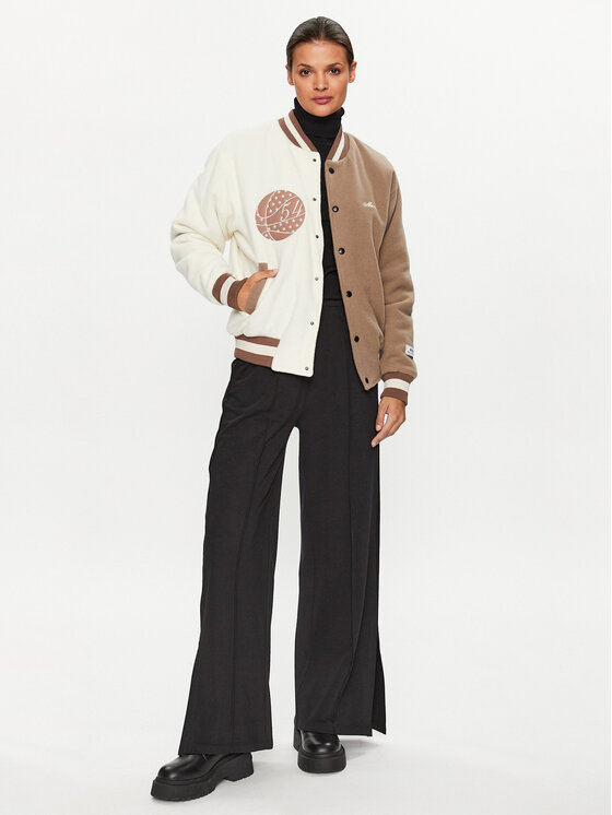 Mercer Amsterdam Mercer Amsterdam Kurtka bomber Unisex The All Out Varsity MEAP231007 Beżowy Regular Fit