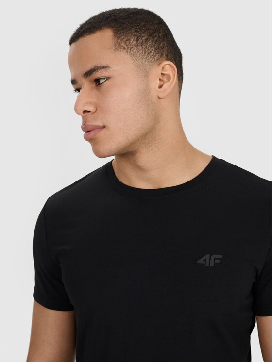 4F 4F T-Shirt MIDSHOP TEXTILE Czarny Regular Fit
