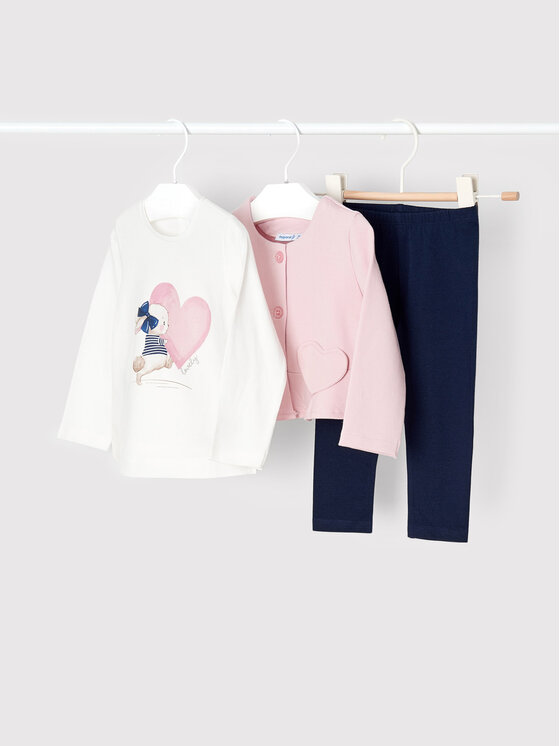 Completo felpa, maglia e leggings 2727 Multicolore...