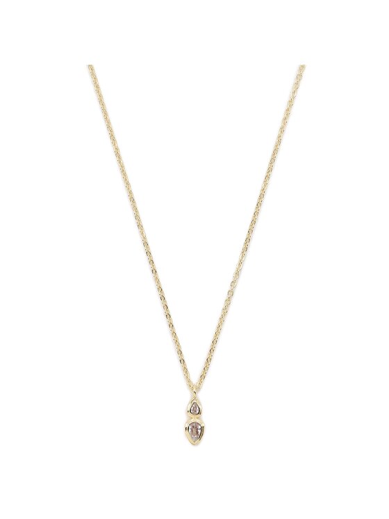Luv AJ Luv AJ Set od 2 para naušnica Stellar Bezel Charm Necklace Set HOL22-N-SBCN-G Zlatna