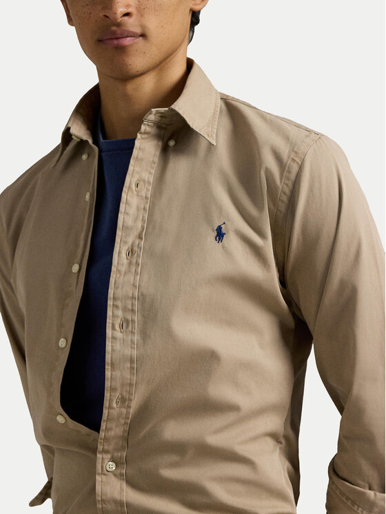 Polo Ralph Lauren Polo Ralph Lauren Cămașă 710937993011 Bej Custom Fit