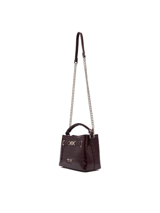 Nine West Nine West Дамска чанта EO-CITY GRACE-LDA9420 CROCO Кафяв