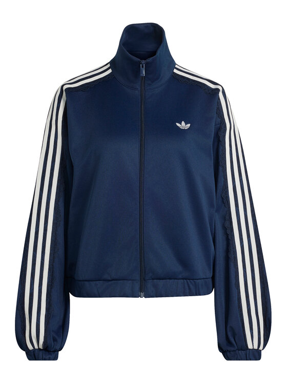 adidas adidas Džemperis ar kapuci Lace Oversized Archive Track Top LG4277 Zils Regular Fit