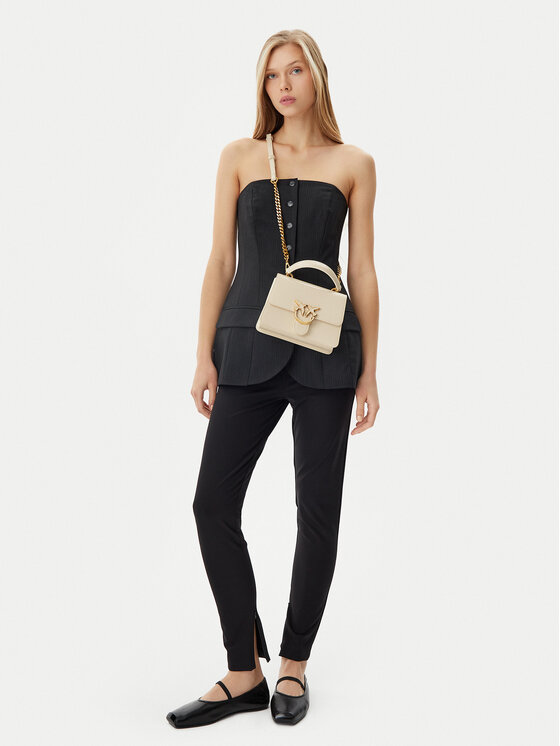 PINKO PINKO Borsetta Love One Top Handle Mini Light PE 25 PLTT 100071 A1UV Écru