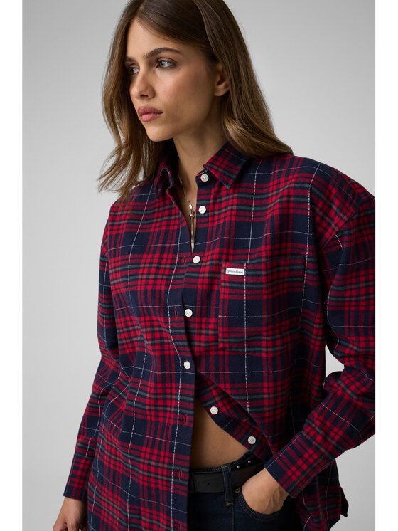 Guess Jeans Guess Jeans Top 178963 Czerwony Classic Fit