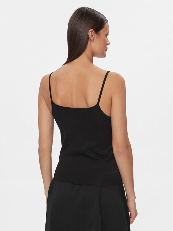 Calvin Klein Jeans Calvin Klein Jeans Top Monologo J20J223105 Čierna Slim Fit