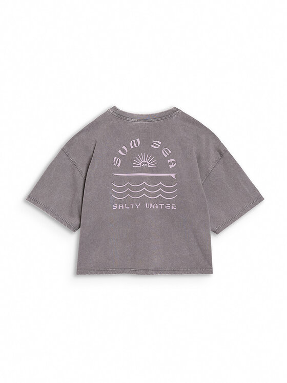 4F 4F T-Shirt SWELLS OF THE OCEAN Szary Oversize