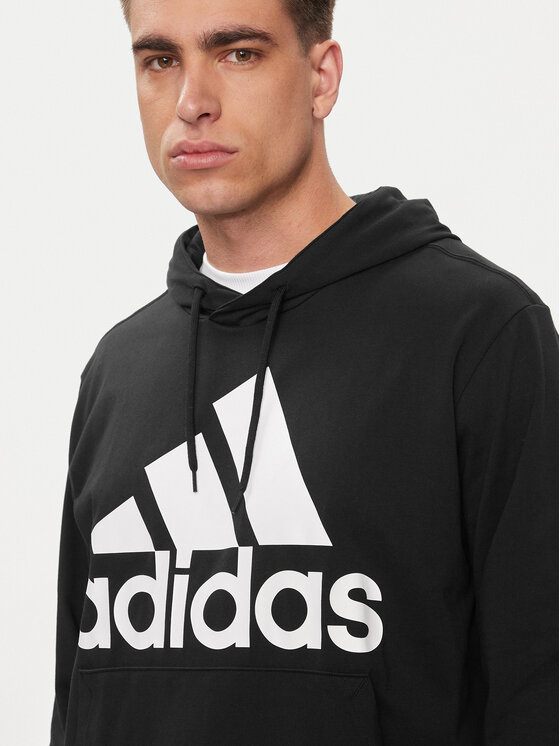 adidas adidas Majica dugih rukava Essentials Logo Hoodie IC0440 Crna Regular Fit