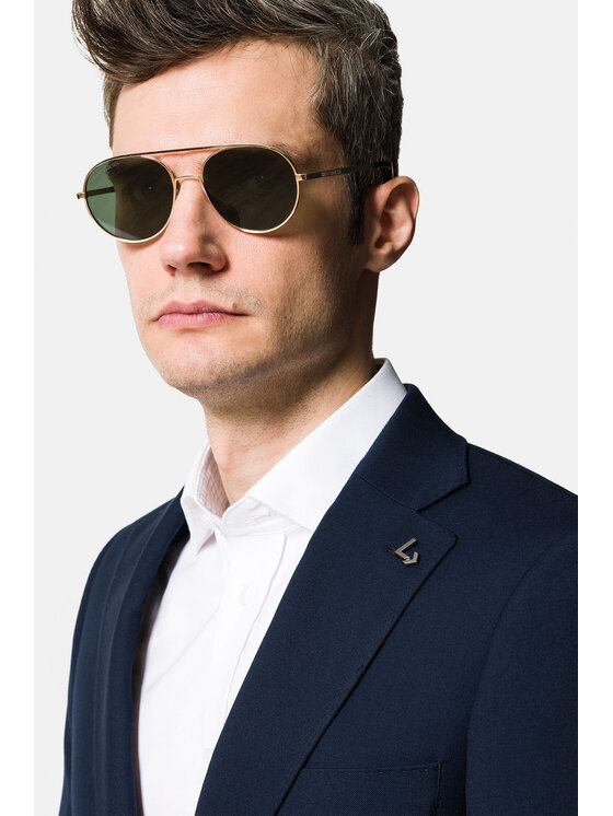 Lancerto Lancerto Garnitur Stavanger GA073222000005 Granatowy Slim Fit