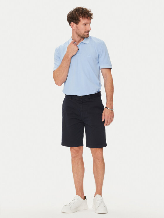 BOSS Boss Kratke hlače iz tkanine Chino-Slim 50513026 Mornarsko modra Slim Fit