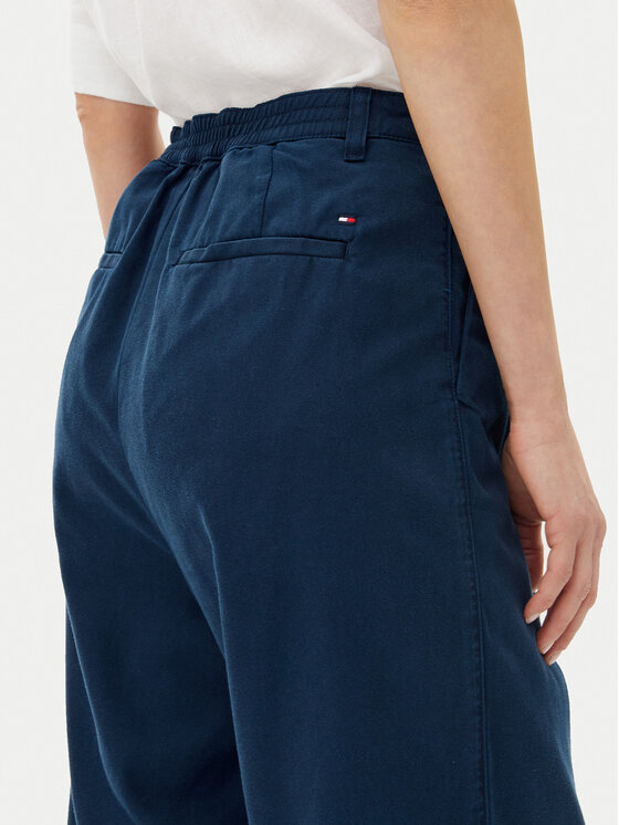 Tommy Hilfiger Tommy Hilfiger Szövet nadrág WW0WW45589 Sötétkék Relaxed Fit