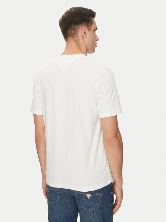 Tommy Hilfiger Tommy Hilfiger T-Shirt Essential V-Neck Tee MW0MW39249 Biały Regular Fit
