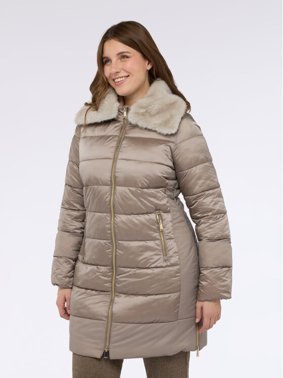 Fiorella Rubino Fiorella Rubino Giubbotto piumino F004T001421N002 Beige Regular Fit