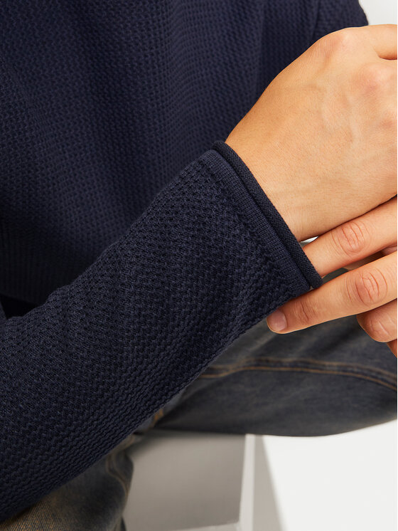 Jack & Jones Jack & Jones Sweter Cooper 12258407 Granatowy Regular Fit