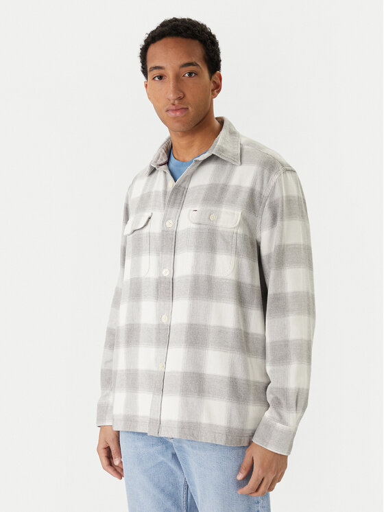 Tommy Hilfiger Tommy Hilfiger Hemd Flannel MW0MW40483 Grau Regular Fit
