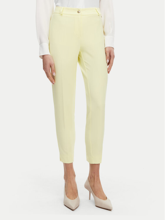 Maryley Maryley Kalhoty z materiálu 25EB52Z/M24/43LL Žlutá Regular Fit
