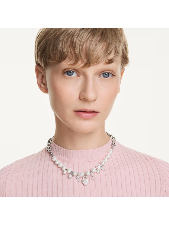 Swarovski Swarovski Naszyjnik Idyllia kryształowe perły 5749601 Srebrny