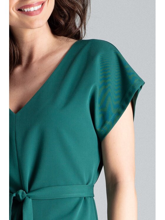Lenitif Lenitif Vestito L032 Verde Regular Fit