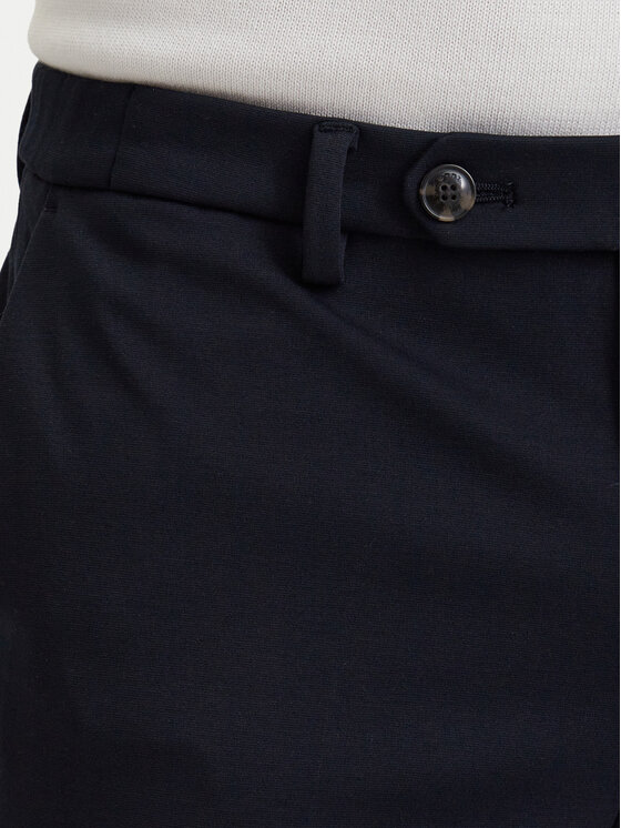 Tommy Hilfiger Tommy Hilfiger Stoffhose Punto Milano MW0MW44869 Dunkelblau Straight Fit