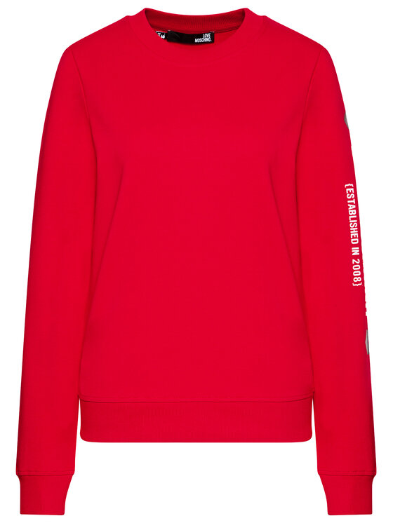 LOVE MOSCHINO Felpa W630219E 2180 Rosso Regular Fit Modivo