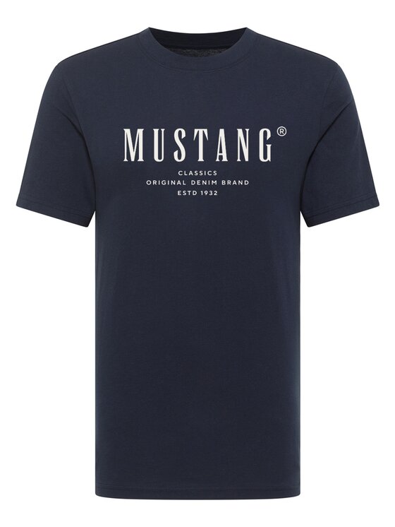 Mustang Mustang T-Shirt Style Alex Granatowy Regular Fit