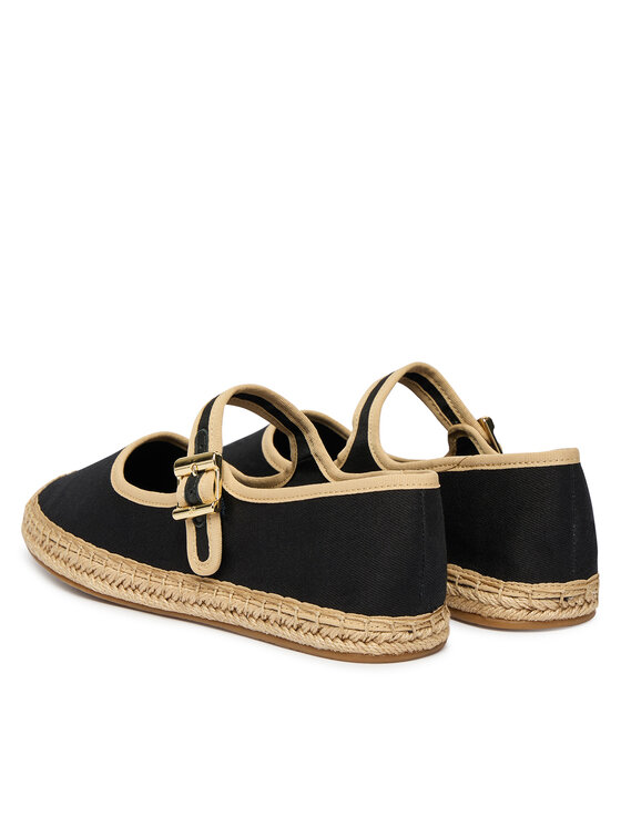 Tommy Hilfiger Tommy Hilfiger Espadrile Buckle Maryjane Espadrille FW0FW09239 Crna