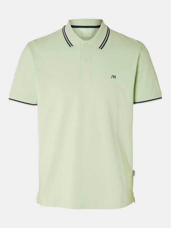 Selected Homme Selected Homme Polo 16087840 Zielony Regular Fit