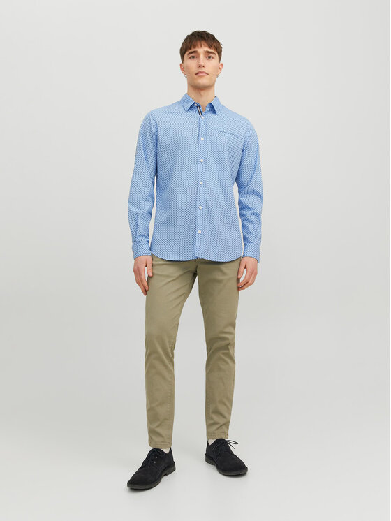 Jack&Jones Jack&Jones Marškiniai 12235969 Mėlyna Slim Fit