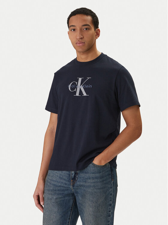 Calvin Klein Jeans Tricou Hero Monologo LV04RB862G Bleumarin Regular Fit