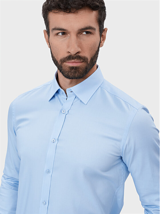 Evenemen Evenemen Koszula PUNTO G2 TWILL BLUE Niebieski Slim Fit