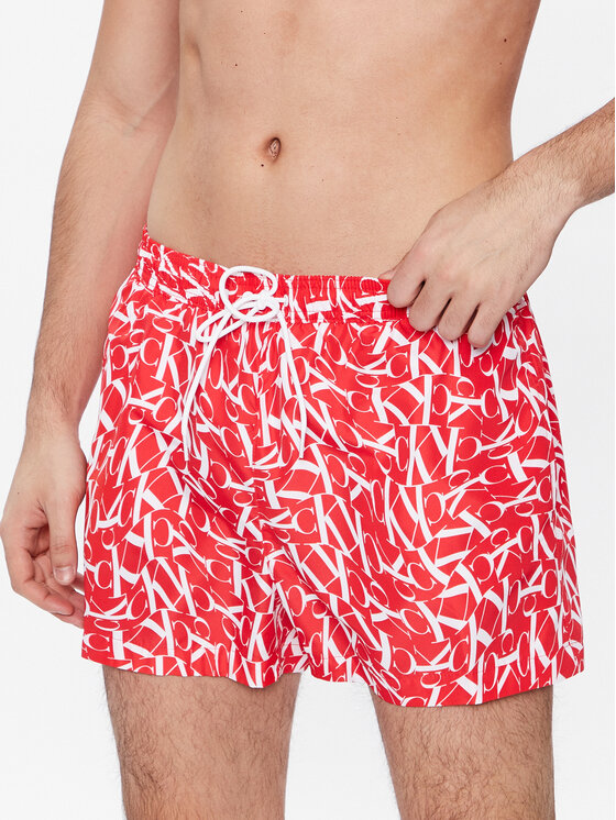 Calvin Klein Swimwear Pantaloni scurți pentru înot KM0KM00802 Roșu Regular Fit