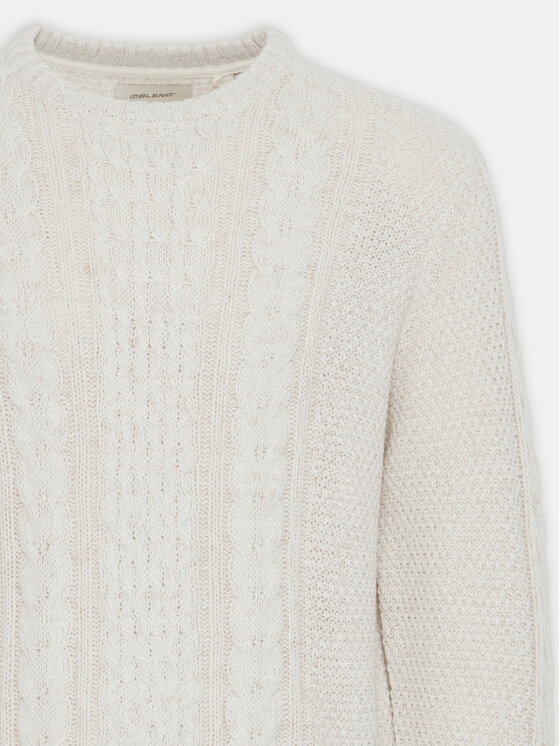 Blend Blend Sweter 20717439 Écru Regular Fit