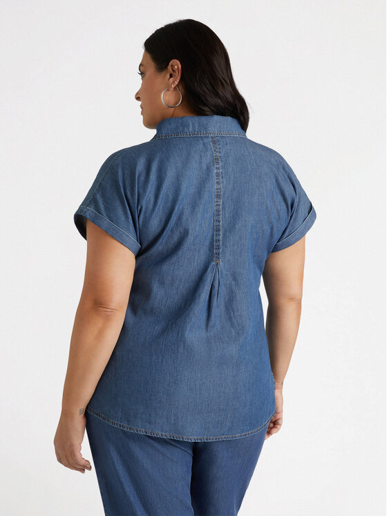 Fiorella Rubino Fiorella Rubino Koszula 5470T001279N024 Niebieski Boxy Fit