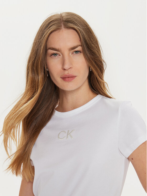 Calvin Klein Calvin Klein T-Shirt K20K207974 Bílá Regular Fit
