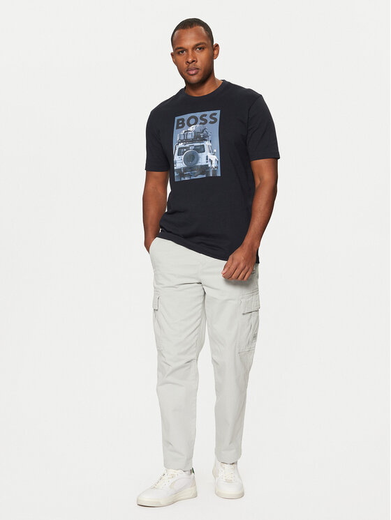 BOSS BOSS Auduma bikses Sisla-7 50523149 Pelēks Regular Fit