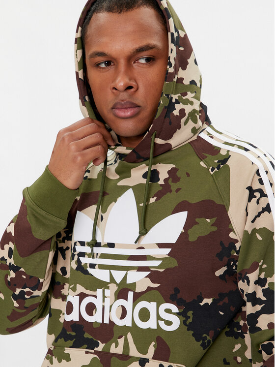 adidas Sweatshirt Camo IS0209 Vert Regular Fit