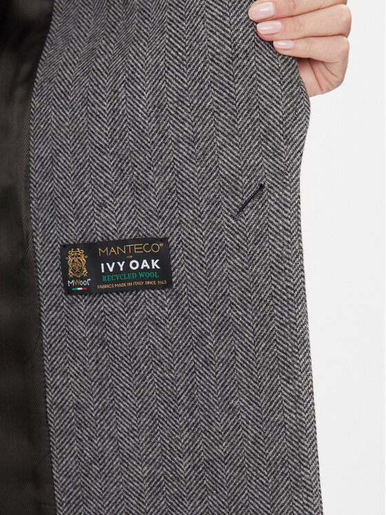 IVY OAK IVY OAK Płaszcz wełniany Claudia IO1123F1115 Szary Loose Fit