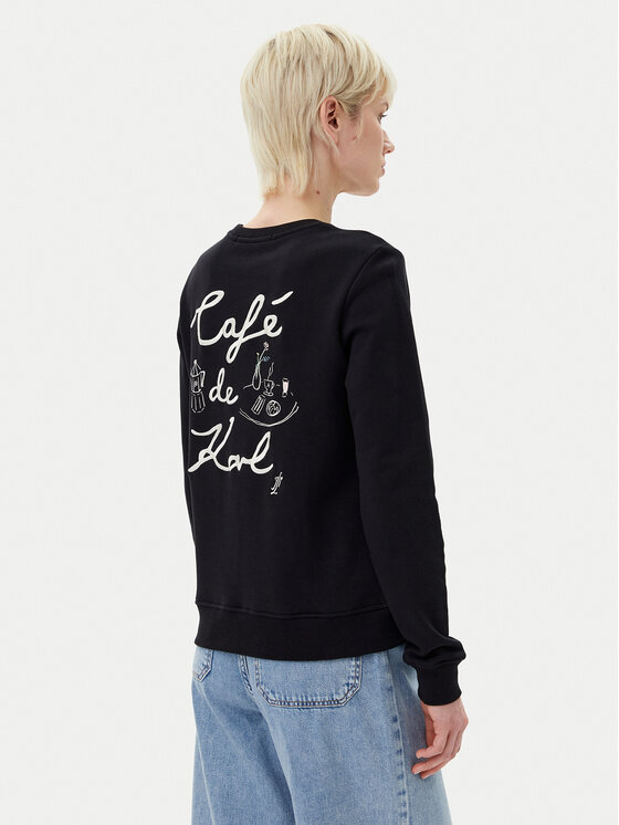KARL LAGERFELD KARL LAGERFELD Μπλούζα A2W20056 Μαύρο Regular Fit