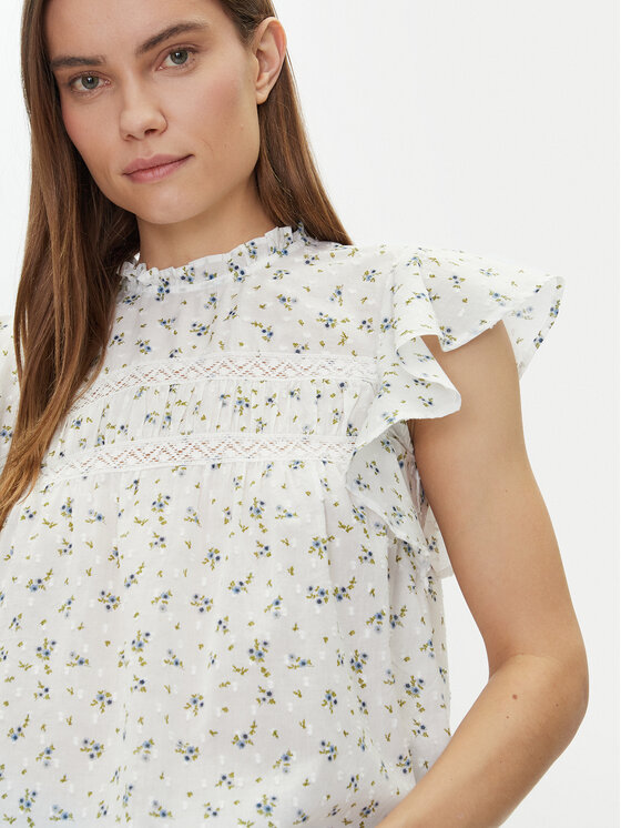Vero Moda Vero Moda Blúz Trine 10301205 Fehér Standard Fit