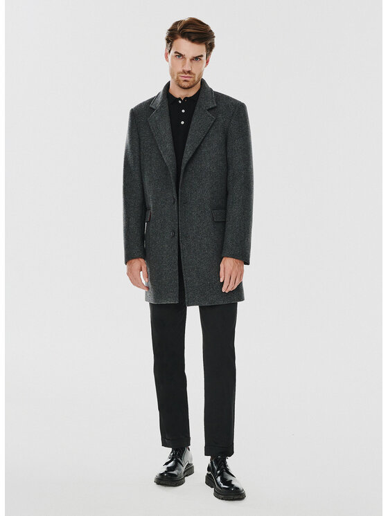 Pako Lorente Pako Lorente Płaszcz P24WF-7X-014 Szary Classic Fit